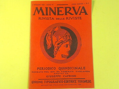 MINERVA ZEITSCHRIFT QUINDICINALE UTET MAI 1928 NR. 9