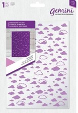 CRAFTERS COMPANION EMBOSSING FOLDER CLOUDS SPRING SKY WEATHER 5 x 7 NEW