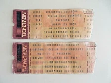 Ticket Stubs DAVID LEE ROTH Oct 1986 Greensboro NC Lot of 2 AS IS #12490