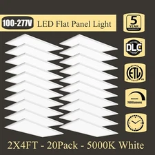 2x4 LED Flat Panel Light 75W Dimmable 2x4 Drop Ceiling Commercial Lights Fixture