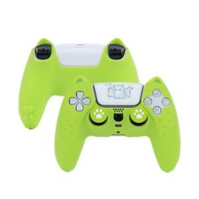 GeekShare PlayStation 5 Controller Silicone Soft Skin Case Cover PS5 Green Shell