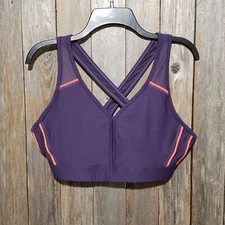Avia XL 16 18 Sports Bra Purple Racerback Medium Support Active