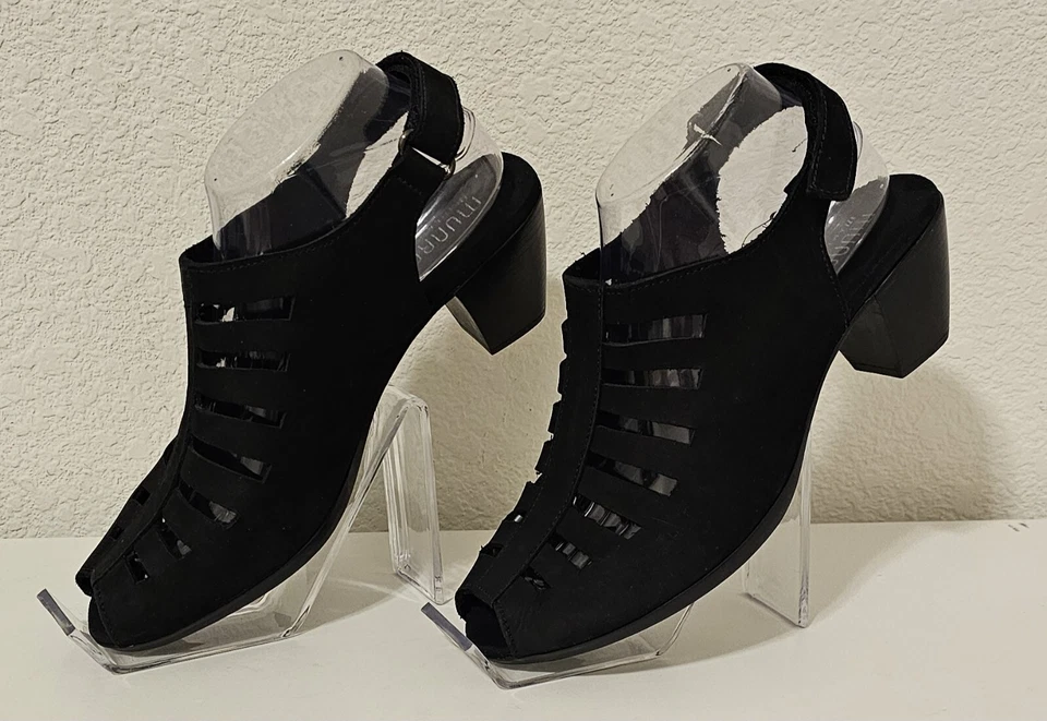 MUNO SANDALIA ABBY MUJER AMERICANA NEGRO NOBUCK Talla 9 Foto 4 de 4