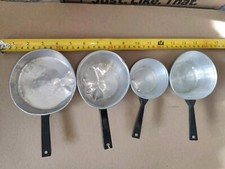 Vtg 4 Pc Miniature Metal Kitchen Pots Pans