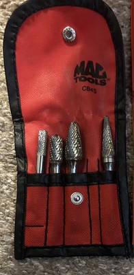Used Mac Tools 4-PC. Multi-Purpose Carbide Burr Set CB4S