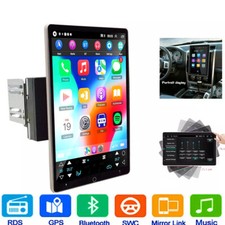 Rotatable 10" Android 13 Touch Screen Car Stereo Radio GPS WIFI BT Double DIN