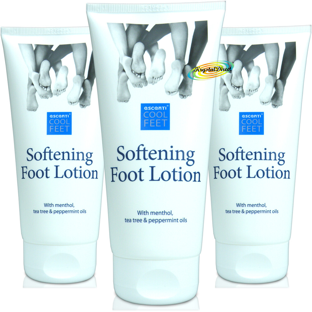 3x Escenti Cool Feet Softening Foot Lotion Smooth Refresh Pedicure