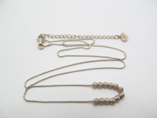 Silpada 925 Sterling Silver Round Patterned 3mm Ball Box Chain Necklace