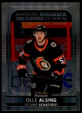 Olle Alsing 2021-22 O-Pee-Chee Platinum Marquee Rookies RC #256 Ottawa Senators