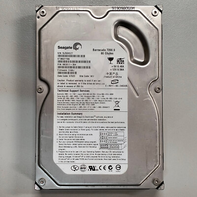 Seagate Barracuda 80GB 3.5'' IDE HDD ATA/100 7200 RPM 2MB ST3802110A 9BD011-304