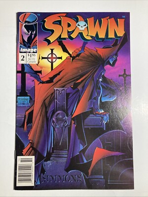 Spawn #2 - Newsstand 1:100 Rare - 1st appearance Violator (Clown) - Image - 1992