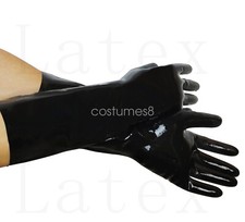100 Cheap Latex Black Daily Gloves Useful Rubber Fashion Wrist Mitten S-XL