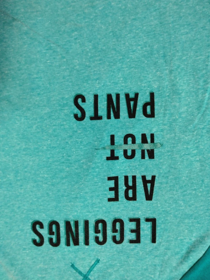 Danskin Now Active Athletic Aqua green T-Shirt Top Size L/G -12-14 *r6 - Image 2 of 4