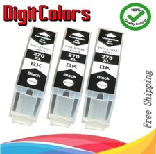 PGI-270 XL Black Ink cartridges for Canon PIXMA MG7720 MG6821 MG6820 TS8020 3pK