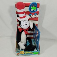The Cat in the Hat Dr Seuss Poseable Plush with Book 2003 NEW Box Has Damage