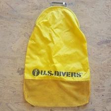 US Divers SCUBA Catch Bag w/ Locking Steel Closure-Yellow Nylon With Mesh Bottom