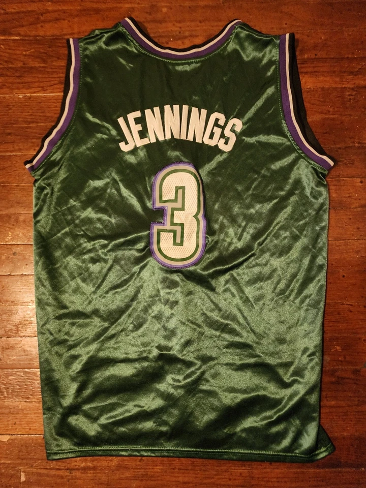 Adidas Milwaukee Bucks Jersey Brandon Jennings Hardwood Classics Big Buck HWC L - Image 4 of 4