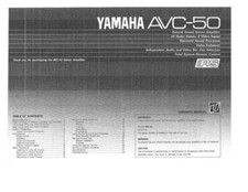 Yamaha AV-C50 Amplifier Owners Manual