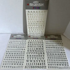 4 Vintage Mrs. Grossman's Stickers gold alphabet, Lower/Uppercase sheets Sealed