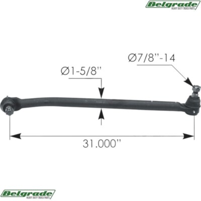 463.DS5922A Drag Link 31.000in C to C Kenworth & Peterbilt - L24VU8422A11