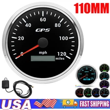 4-3/8" 110mm GPS Speedometer 120MPH Gauge Waterproof for Car Marine Boat Truck 