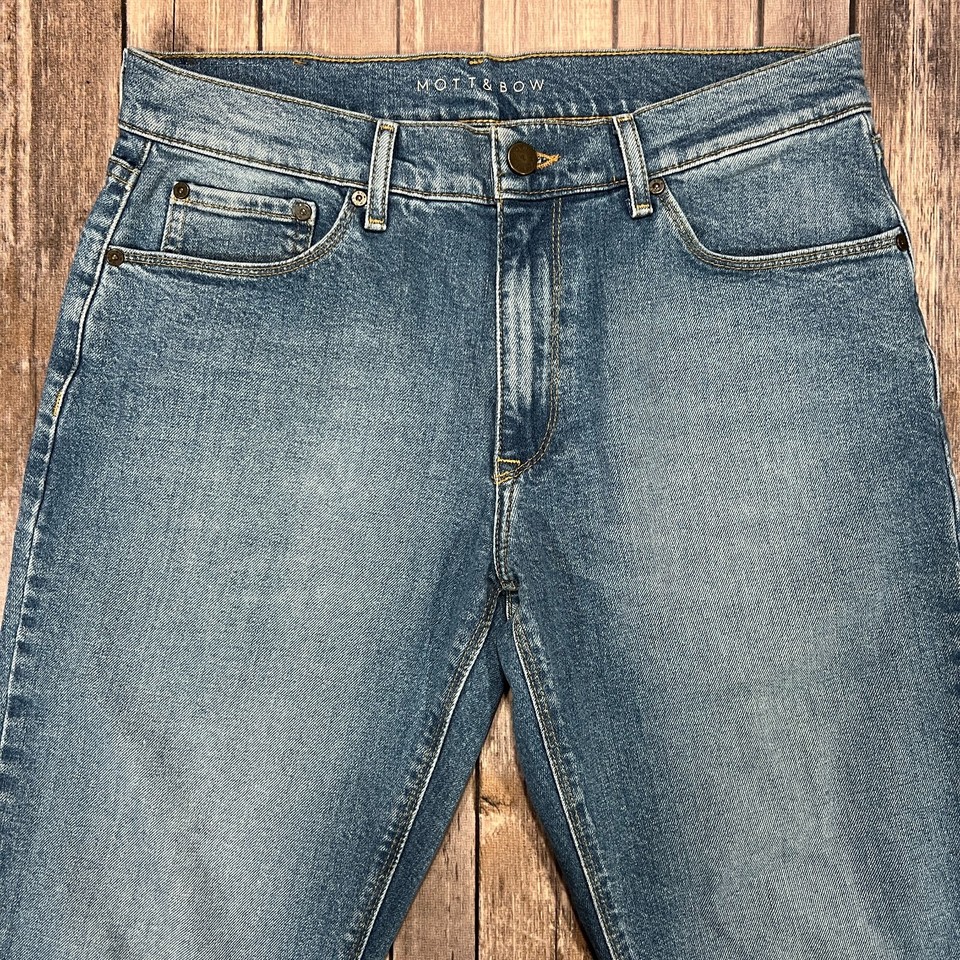 Mott & Bow Straight Fit Jeans Stretch Denim 32x30 Mens Blue Pants