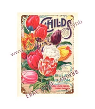 apartment accessories 1899 John Lewis Childs Bulbs that Bloom metal tin sign