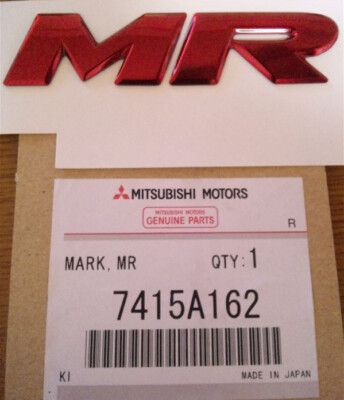 Mitsubishi Lancer Evolution 9 MR Heck Emblem Badge Rot Original JDM OEM