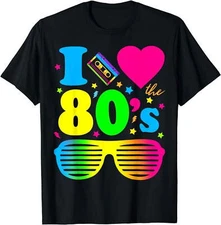 I Love The 80s Clothes for Women and Men Party Funny Tee Shirt Thanksgiving Day