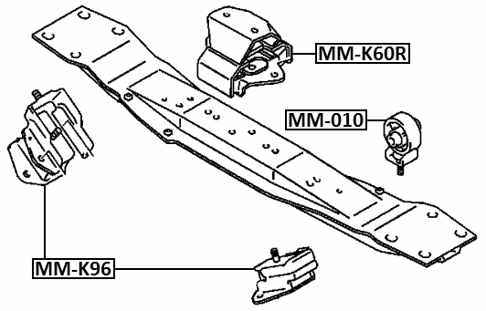 Transmission Mount Febest MM-K60R OEM MR133078 | eBay