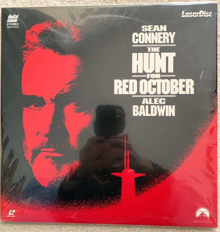The Hunt for Red October LaserDisc NTSC Movie VG/NM Sean Connery Alec Baldwin