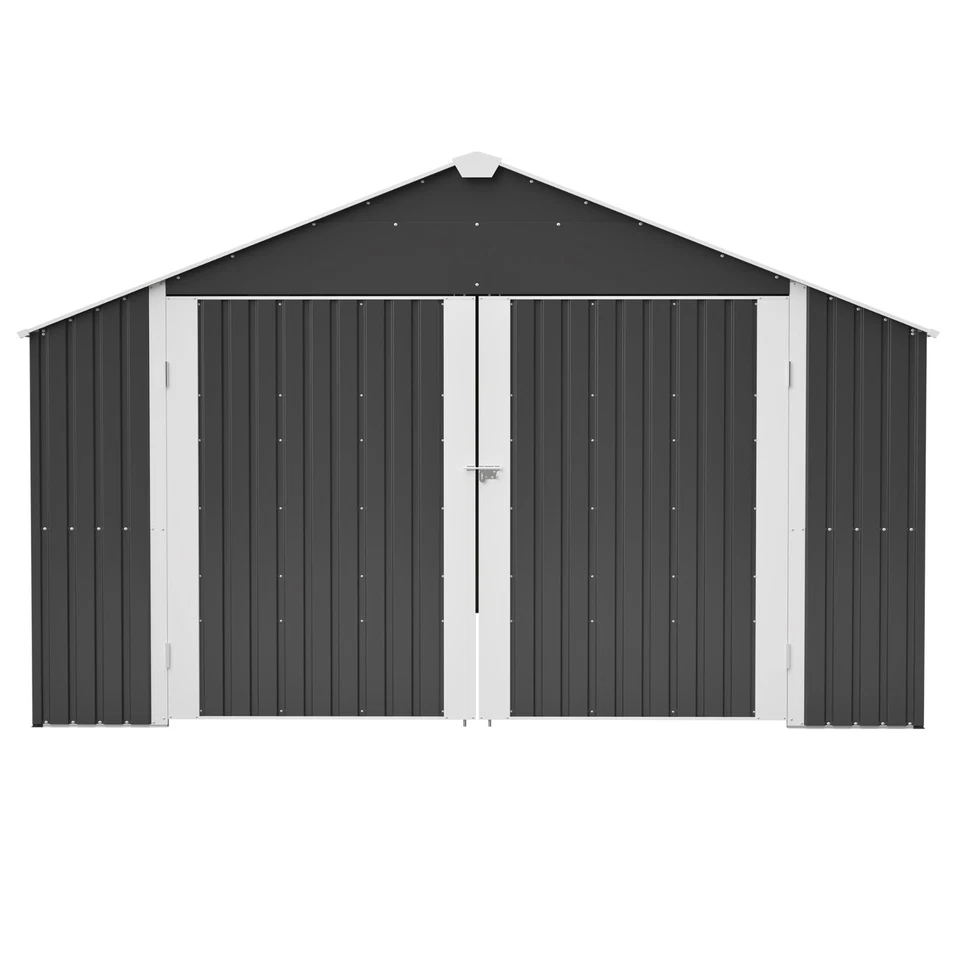12x20FT Heavy Duty Metal Storage Shed Garden Tool Shed Car Shelter w/Door Window - Image 2 of 4