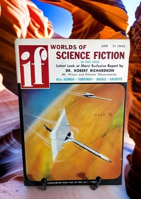IF Worlds Of SCIENCE FICTION - vintage MARS article JUNE 1957 Isaac Asimov story