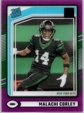 2024 Clearly Donruss Clearly Rated Rookie Purple #73 Malachi Corley #/75 Jets