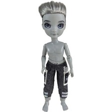 Rainbow High Ash Silverstone Shadow Series 1 Greyscale Boy Gray Silver No shirt
