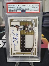 2020 National Treasures Collegiate Gabriel Davis Patch Auto /99 PSA 10