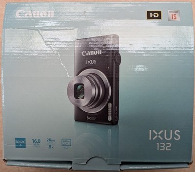 Canon IXUS 132 Digital Camera - Boxed with Charger, Documentation & Carry Pouch