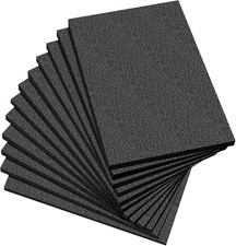 12 Pcs 12" X 8" X 0.5" Polyethylene Foam Sheet Thick Black Packing Foam Padding