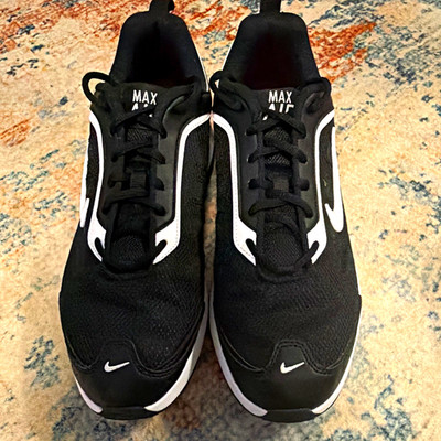 Nike Air Max Men's Low Top Running Sneakers Black/White Mesh Lace-Up
