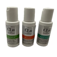 CLn Daily Hypoallergenic Body Wash, Shampoo, & Facial Cleanser  - Lot Of 3