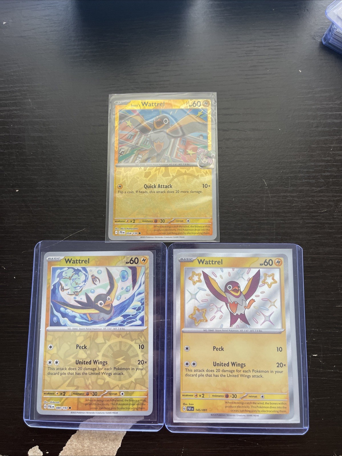 Wattrel Pokemon Cards