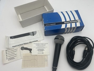 Beyerdynamic M500-N(C) Hypercardioid Ribbon Microphone 1970s? Black w/ OG BOX ++