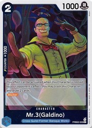 Mr.3 (Galdino) PRB02-009 Rare Foil One Piece TCG