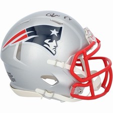 Drake Maye New England Patriots Autographed Fanatics OVO Speed Mini Helmet