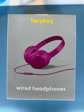 heyday Wired On-Ear Headphones with Microphone - Neon Violet