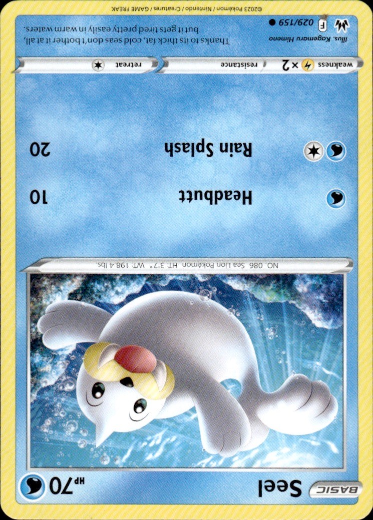 Pokemon Seel 29/159 Crown Zenith NM Kagemaru Himeno Choose Qty
