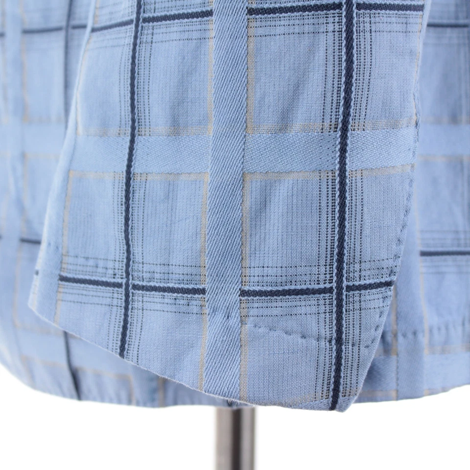 Belvest NWT Cotton Blend Sport Coat Size 46R (36R US) In Blues w/ Beige Plaid - Image 3 of 4