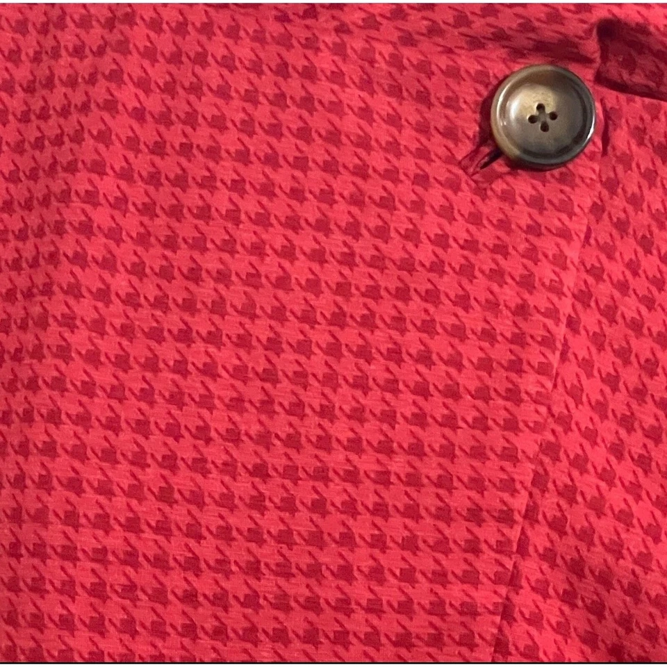 Chaqueta Cabi Pata de Gallo Topper Botón Frontal Abrigo de Carrera Rojo Talla L Foto 4 de 4