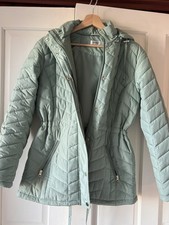 Damart Ladies Green Padded Parka Size M Excellent Condition 