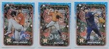 3 Card Lot- 2024 Topps Holiday Astros ⚾️ Cards (Verlander, Altuve, Bregman)